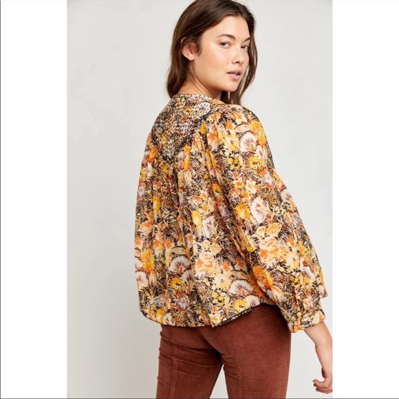 Free People Cool Meadow Printed Top - Picture 3 of 9